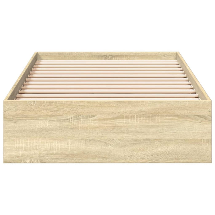 Cadru de pat cu sertare stejar sonoma 90x200 cm lemn prelucrat WALTI