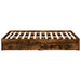 Cadru pat cu sertare stejar fumuriu 135x190 cm lemn prelucrat - WALTI WALTI