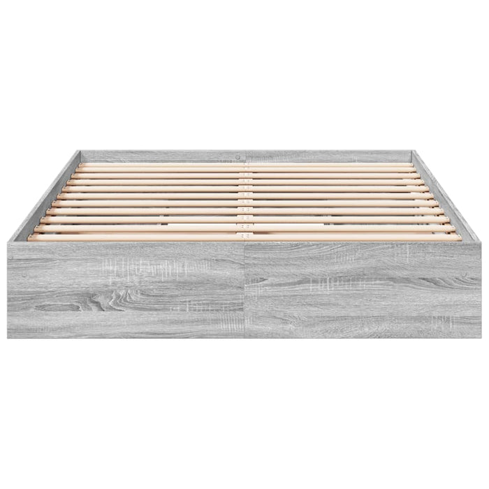 Cadru de pat cu sertare gri sonoma 120x190 cm lemn prelucrat - WALTI WALTI