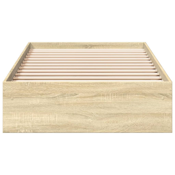 Cadru de pat cu sertare stejar sonoma 90x190 cm lemn prelucrat - WALTI WALTI
