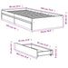 Cadru de pat cu sertare stejar sonoma 90x190 cm lemn prelucrat - WALTI WALTI