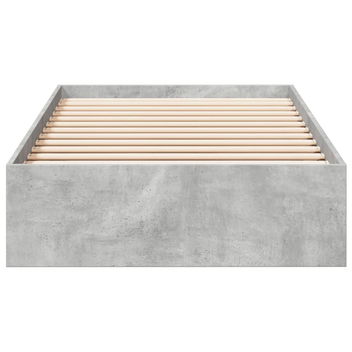 Cadru de pat cu sertare, gri beton, 90x190 cm, lemn prelucrat WALTI