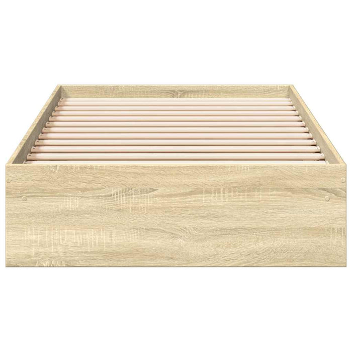 Cadru de pat cu sertare stejar sonoma 75x190 cm lemn prelucrat - WALTI WALTI