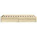 Cadru de pat cu sertare stejar sonoma 75x190 cm lemn prelucrat - WALTI WALTI