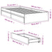 Cadru de pat cu sertare stejar sonoma 75x190 cm lemn prelucrat - WALTI WALTI