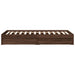 Cadru de pat cu sertare stejar maro 75x190 cm lemn prelucrat - WALTI WALTI
