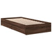 Cadru de pat cu sertare stejar maro 75x190 cm lemn prelucrat - WALTI WALTI