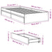 Cadru de pat cu sertare stejar maro 75x190 cm lemn prelucrat - WALTI WALTI