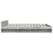 Cadru de pat cu sertare gri beton 200x200 cm lemn prelucrat - WALTI WALTI