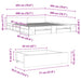Cadru de pat cu sertare stejar fumuriu 200x200cm lemn prelucrat - WALTI WALTI