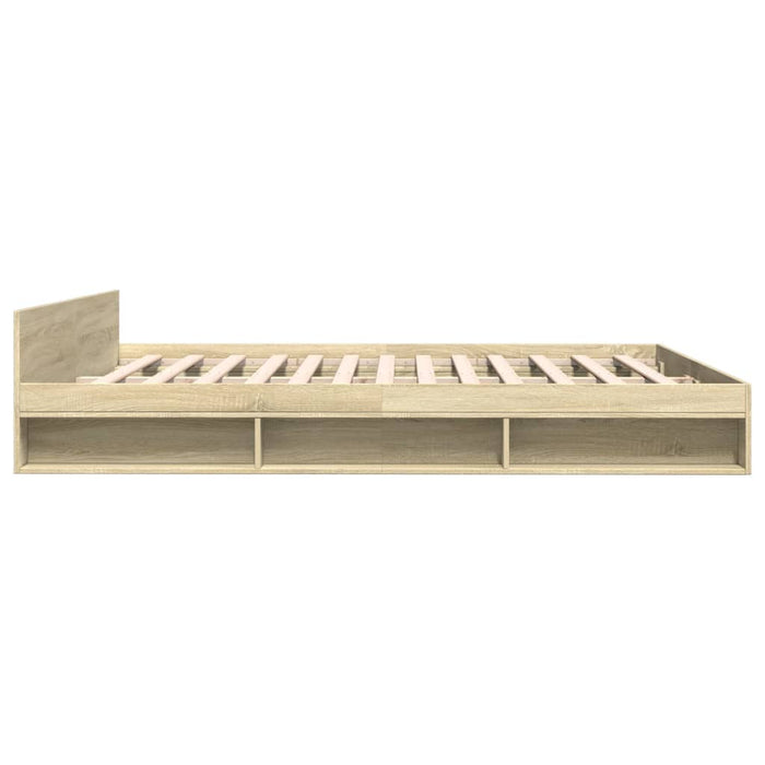 Cadru de pat cu sertare stejar sonoma 180x200 cm lemn prelucrat - WALTI WALTI