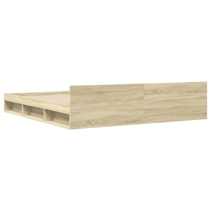 Cadru de pat cu sertare stejar sonoma 180x200 cm lemn prelucrat - WALTI WALTI