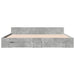 Cadru de pat cu sertare, gri beton, 180x200 cm, lemn prelucrat - WALTI WALTI