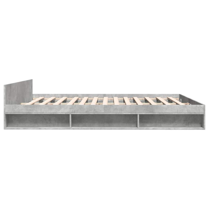 Cadru de pat cu sertare, gri beton, 180x200 cm, lemn prelucrat - WALTI WALTI
