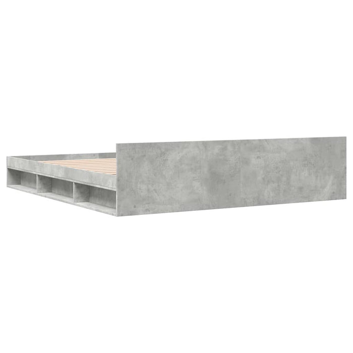 Cadru de pat cu sertare, gri beton, 180x200 cm, lemn prelucrat - WALTI WALTI