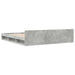 Cadru de pat cu sertare, gri beton, 180x200 cm, lemn prelucrat - WALTI WALTI