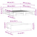 Cadru de pat cu sertare stejar fumuriu 180x200cm lemn prelucrat - WALTI WALTI