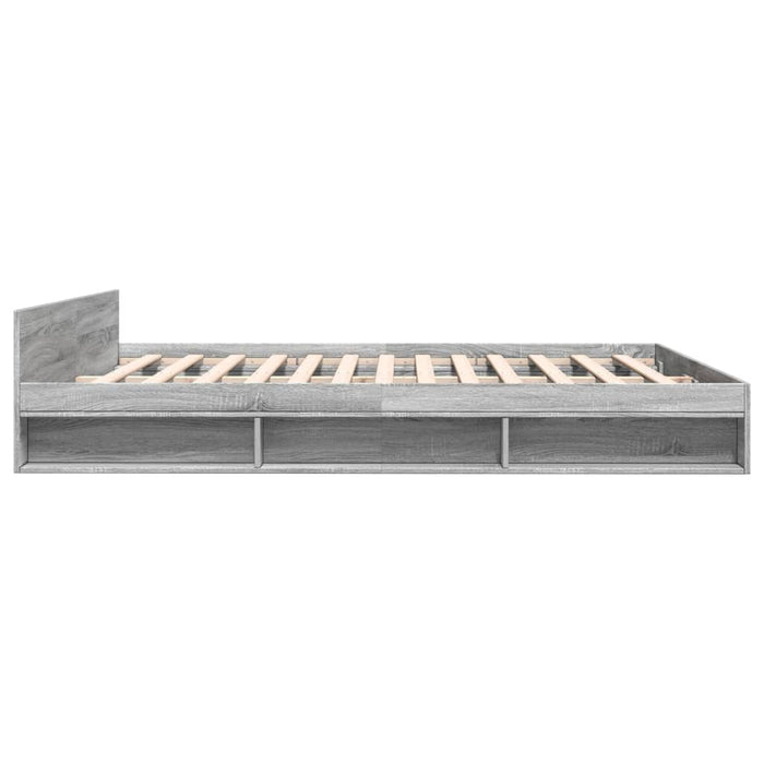 Cadru de pat cu sertare gri sonoma 180x200 cm lemn prelucrat - WALTI WALTI