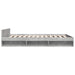 Cadru de pat cu sertare, gri beton, 160x200 cm, lemn prelucrat - WALTI WALTI