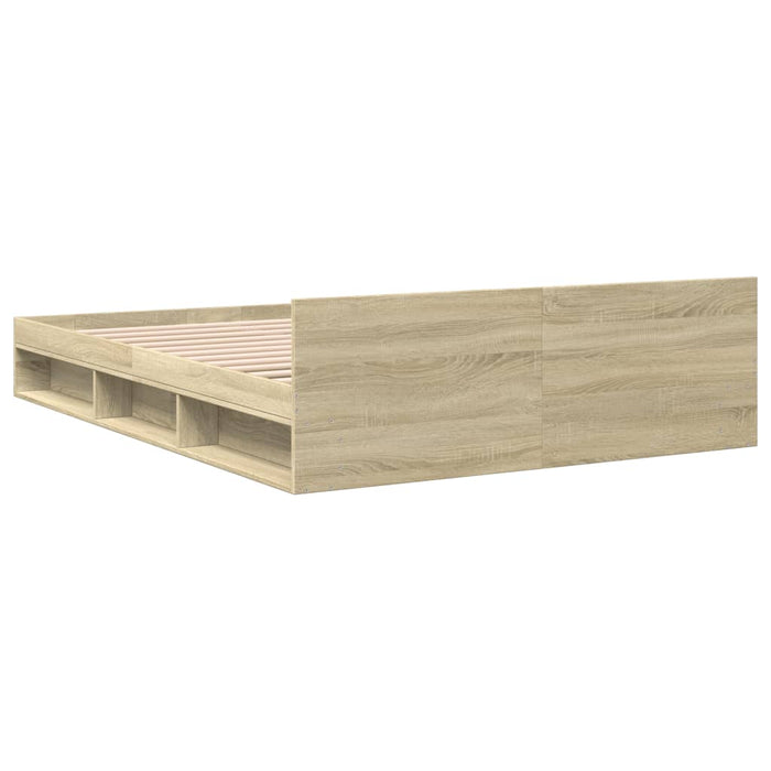 Cadru de pat cu sertare stejar sonoma 150x200 cm lemn prelucrat - WALTI WALTI
