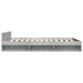 Cadru de pat cu sertare, gri beton, 150x200 cm, lemn prelucrat - WALTI WALTI