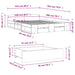 Cadru de pat cu sertare, gri beton, 150x200 cm, lemn prelucrat - WALTI WALTI