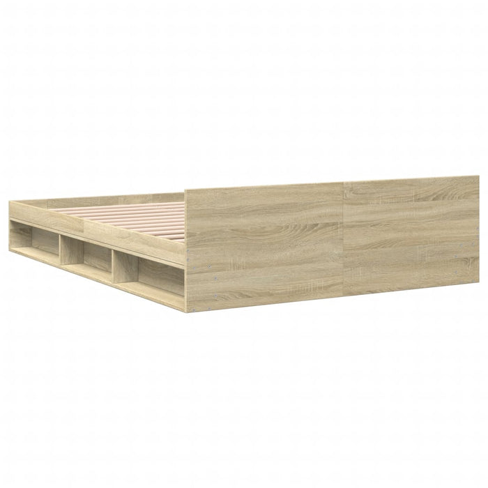 Cadru de pat cu sertare stejar sonoma 140x200 cm lemn prelucrat - WALTI WALTI