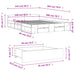 Cadru pat cu sertare stejar fumuriu 140x200 cm lemn prelucrat - WALTI WALTI