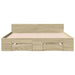 Cadru de pat cu sertare stejar sonoma 140x190 cm lemn prelucrat - WALTI WALTI