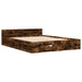Cadru pat cu sertare stejar fumuriu 140x190 cm lemn prelucrat - WALTI WALTI