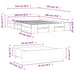 Cadru pat cu sertare stejar fumuriu 140x190 cm lemn prelucrat - WALTI WALTI