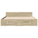 Cadru de pat cu sertare stejar sonoma 135x190 cm lemn prelucrat - WALTI WALTI