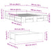 Cadru pat cu sertare stejar fumuriu 120x190 cm lemn prelucrat - WALTI WALTI