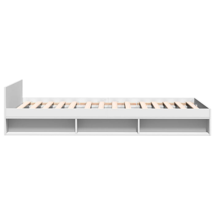 Cadru de pat cu sertar, alb, 90x190 cm, lemn prelucrat WALTI