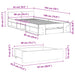 Cadru de pat cu sertar, gri beton, 90x190 cm, lemn prelucrat - WALTI WALTI