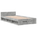 Cadru de pat cu sertar, gri beton, 100x200 cm, lemn prelucrat - WALTI WALTI