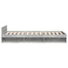 Cadru de pat cu sertar, gri beton, 100x200 cm, lemn prelucrat - WALTI WALTI