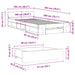 Cadru de pat cu sertar, gri beton, 100x200 cm, lemn prelucrat - WALTI WALTI