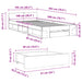 Cadru pat cu sertar stejar fumuriu 100x200 cm lemn prelucrat - WALTI WALTI