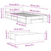 Cadru de pat cu sertar stejar fumuriu 75x190 cm lemn prelucrat - WALTI WALTI