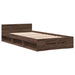 Cadru de pat cu sertar stejar maro 75x190 cm lemn prelucrat - WALTI WALTI
