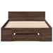 Cadru de pat cu sertar stejar maro 75x190 cm lemn prelucrat - WALTI WALTI