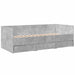 Pat de zi cu sertare fără saltea, gri beton, 75x190 cm - WALTI WALTI