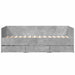 Pat de zi cu sertare fără saltea, gri beton, 75x190 cm - WALTI WALTI