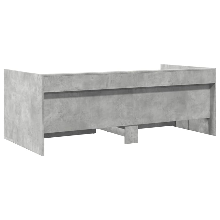 Pat de zi cu sertare fără saltea, gri beton, 100x200 cm - WALTI WALTI