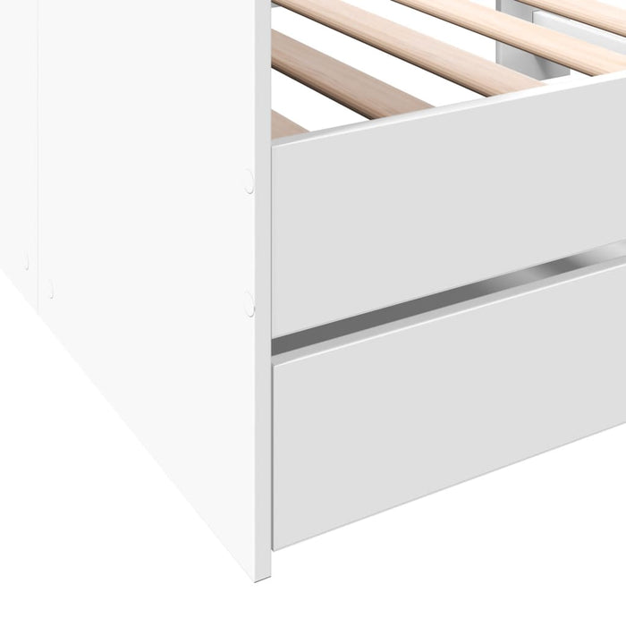 Pat de zi cu sertare fără saltea, alb, 75x190 cm - WALTI WALTI