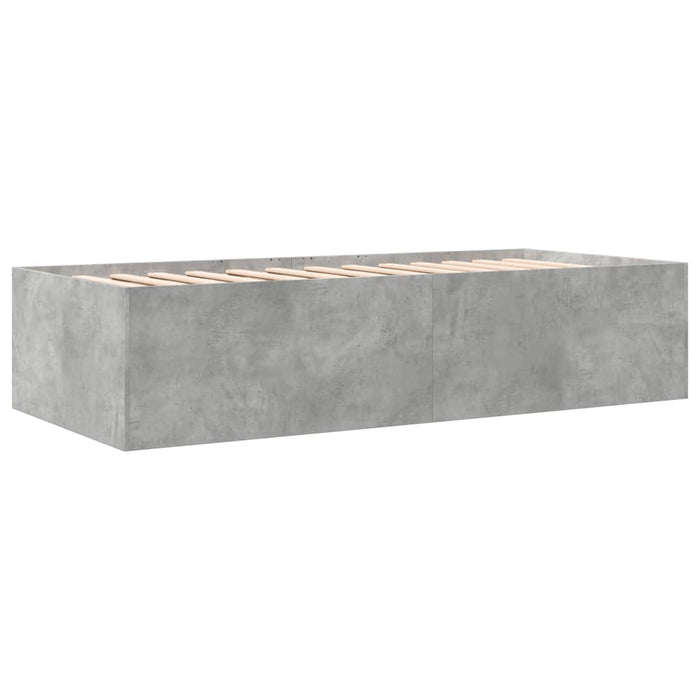 Pat de zi cu sertare fără saltea, gri beton, 100x200 cm - WALTI WALTI