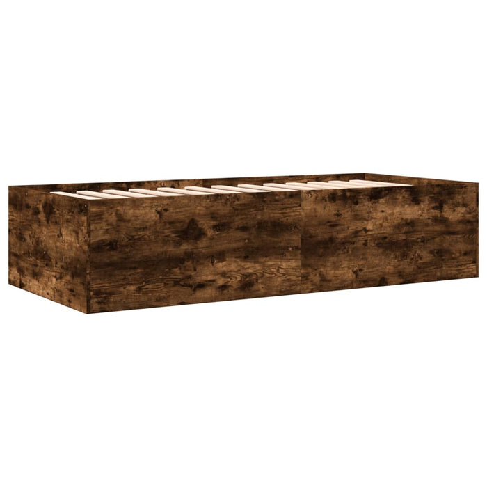 Pat de zi cu sertare fără saltea, stejar fumuriu, 90x200 cm - WALTI WALTI