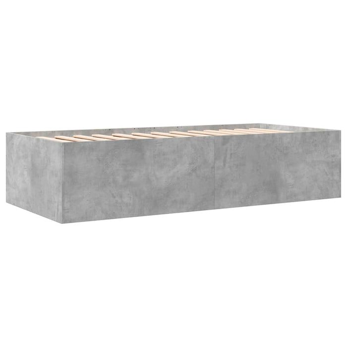Pat de zi cu sertare fără saltea, gri beton, 75x190 cm - WALTI WALTI