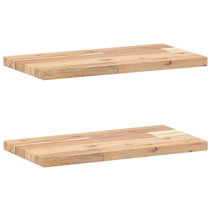 Rafturi plutitoare 2 buc. 40x20x2 cm lemn masiv acacia netratat - WALTI WALTI